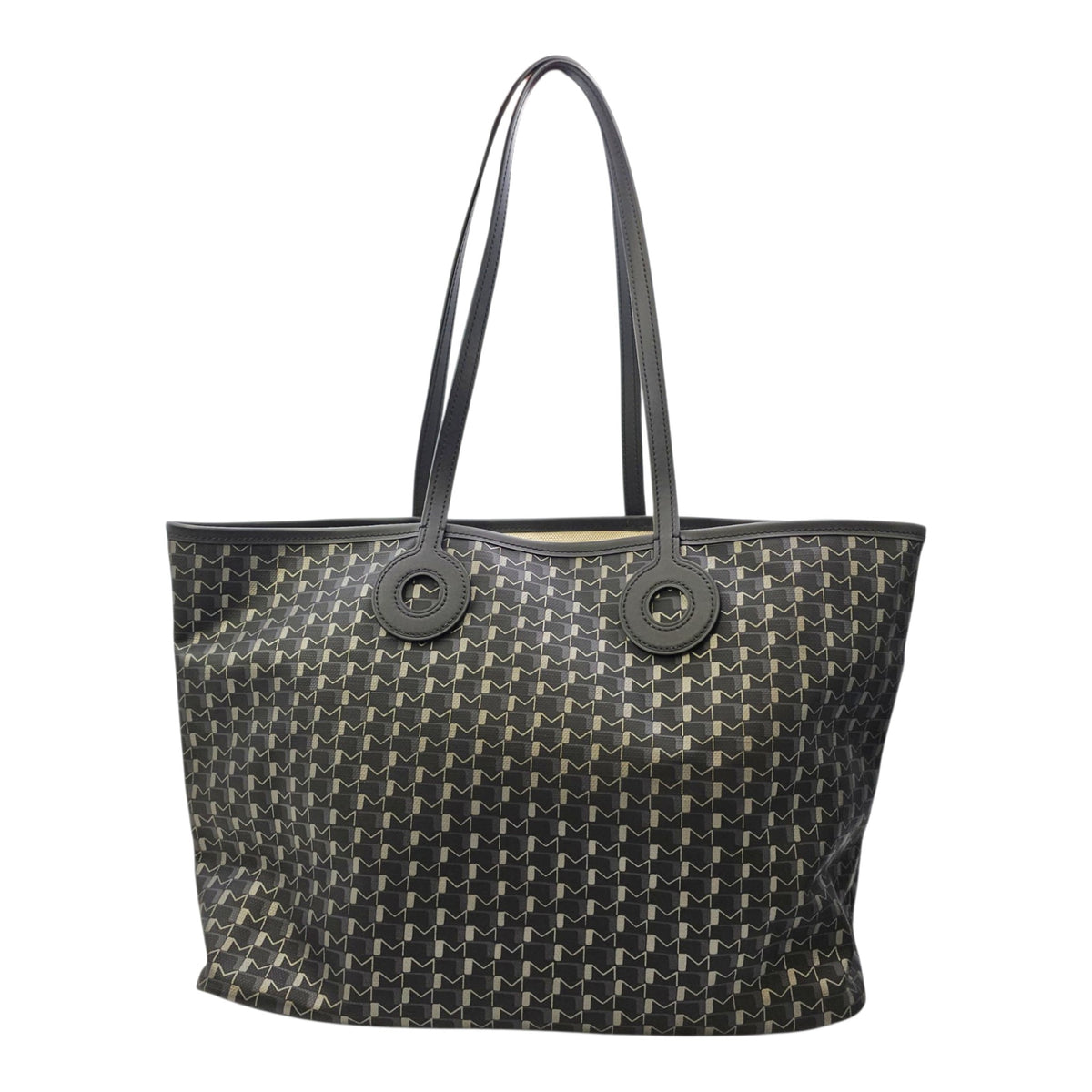 Oh! Cabas Hor  MM Black Tote Bag in Coated Canvas