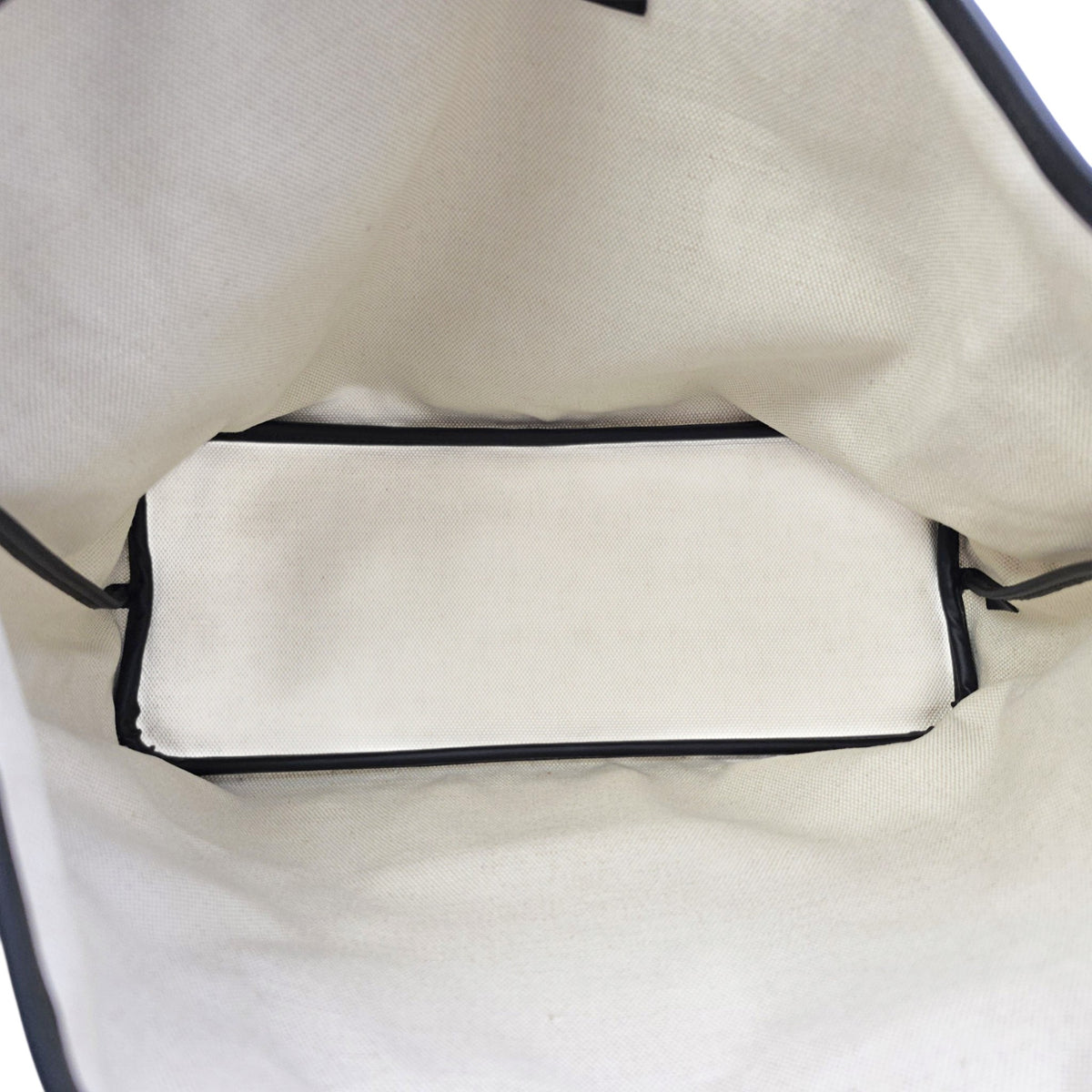 Oh! Cabas Hor  MM Black Tote Bag in Coated Canvas