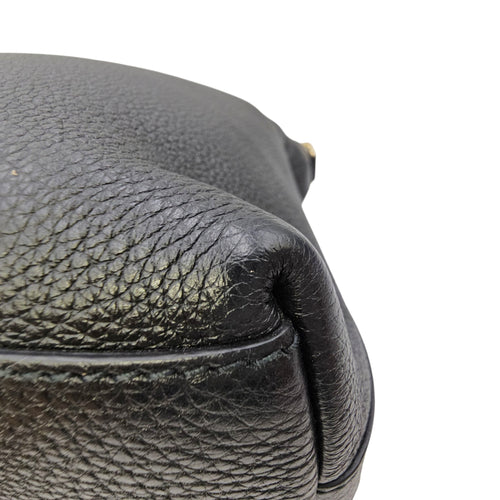 Ms GG Hobo Black Shoulder Bag in Calfskin Gold hardware
