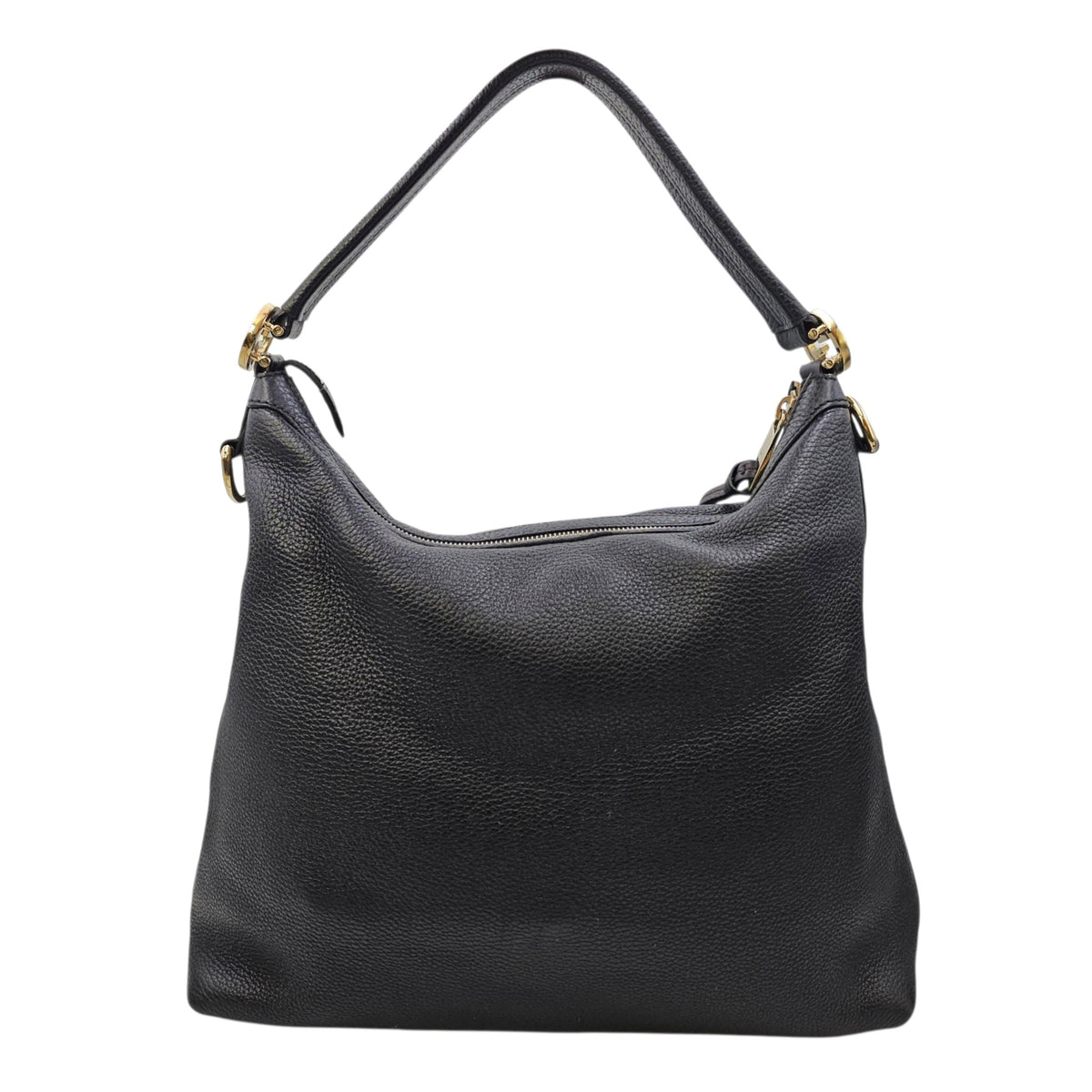 Ms GG Hobo Black Shoulder Bag in Calfskin Gold hardware