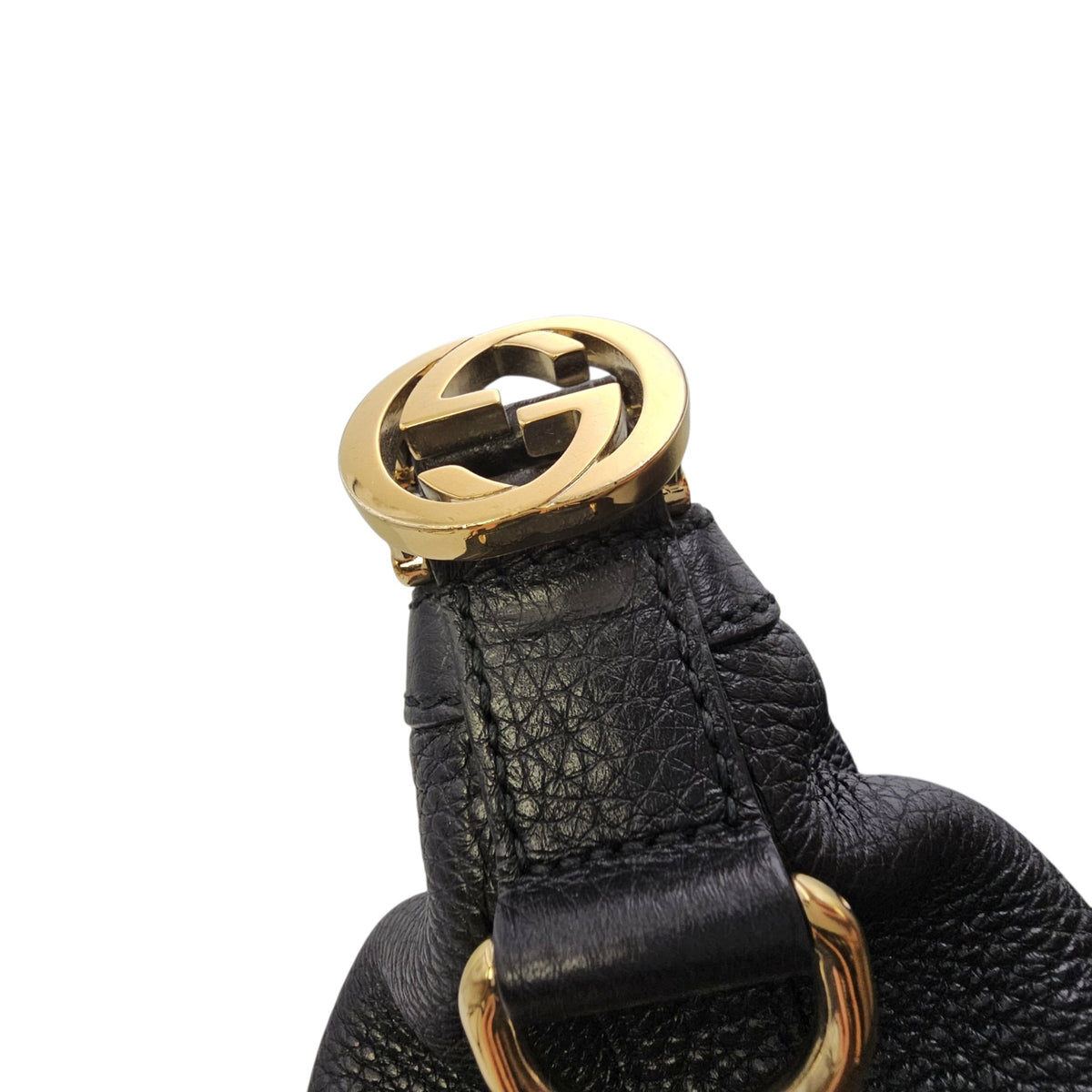 Ms GG Hobo Black Shoulder Bag in Calfskin Gold hardware