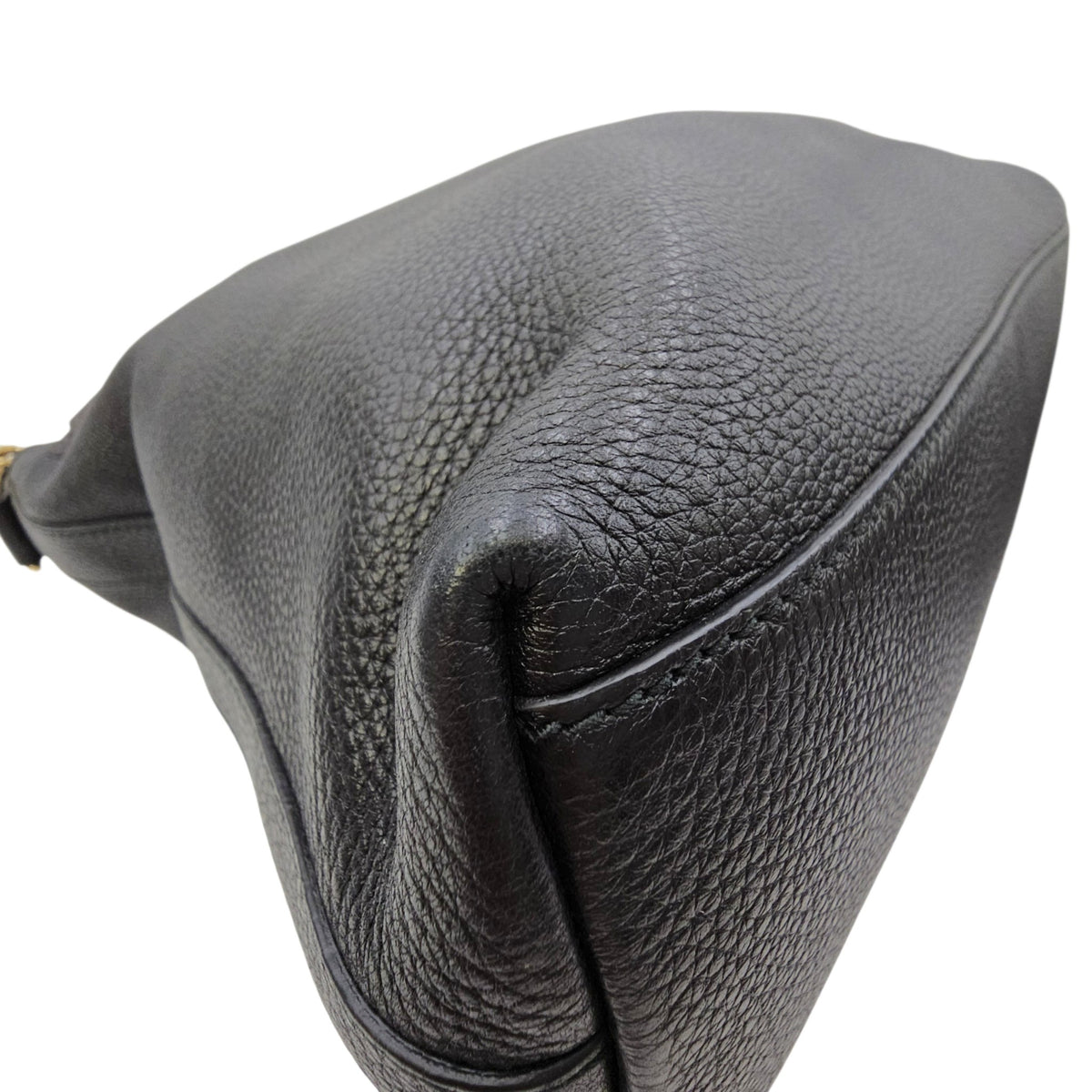 Ms GG Hobo Black Shoulder Bag in Calfskin Gold hardware