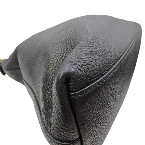 Ms GG Hobo Black Shoulder Bag in Calfskin Gold hardware