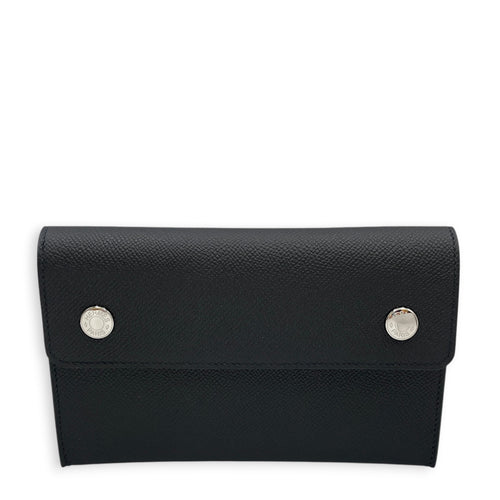 Hermesnap Noir Wallet in Epsom Palladium hardware