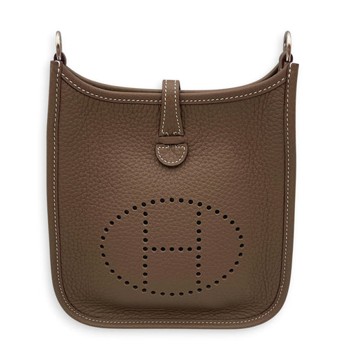 Evelyne Mini Etoupe in Clemence Palladium hardware