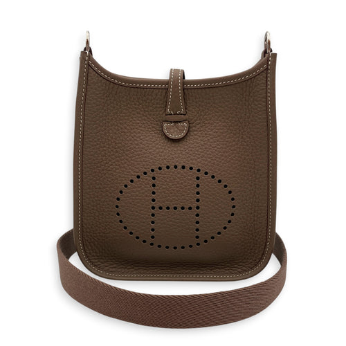 Evelyne Mini Etoupe in Clemence Palladium hardware