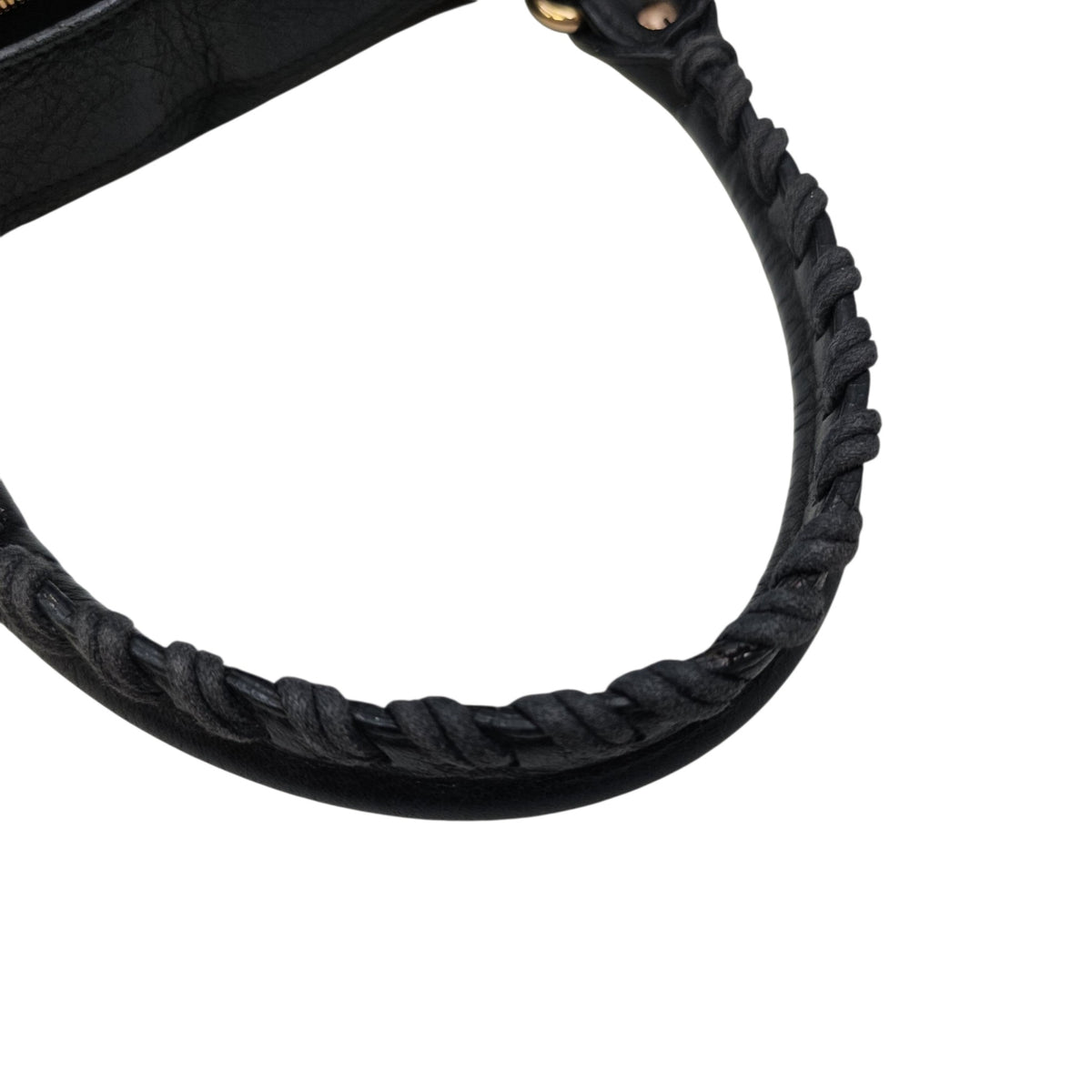 City Black Shoulder Bag in Distressed Leather Rose Gold hardware