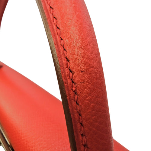 Sellier Kelly 32 Bougainville in Epsom Palladium hardware