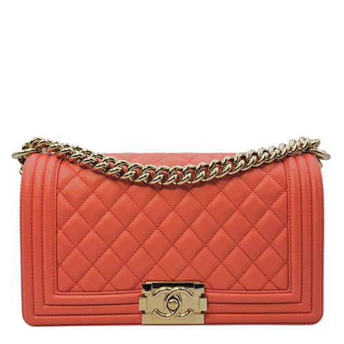 Boy Shoulder Bag in Calfskin Gold hardware