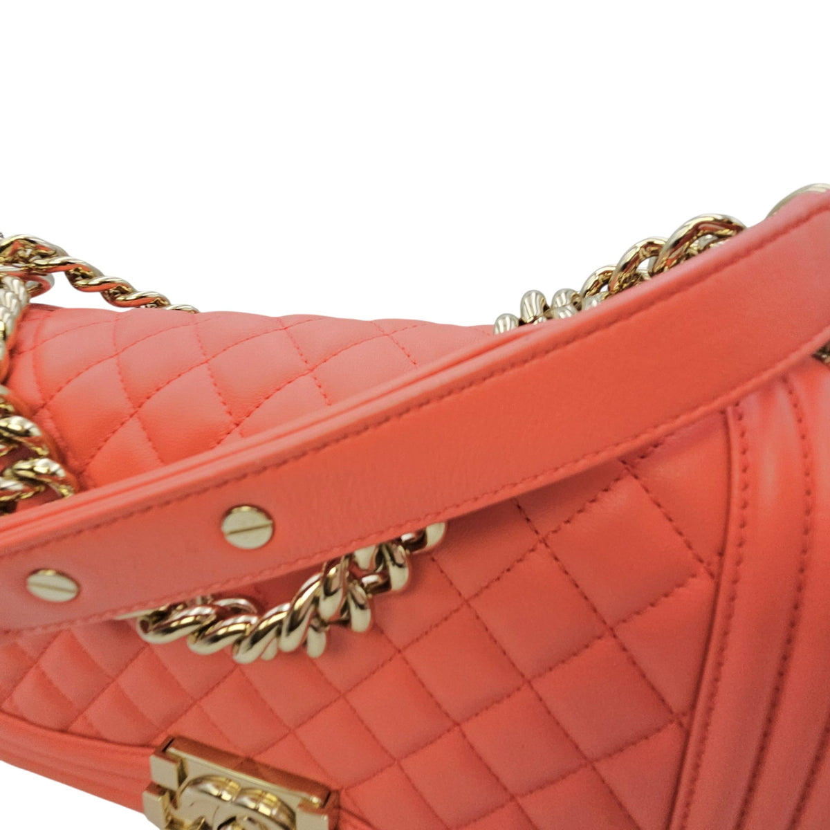 Boy Shoulder Bag in Calfskin Gold hardware