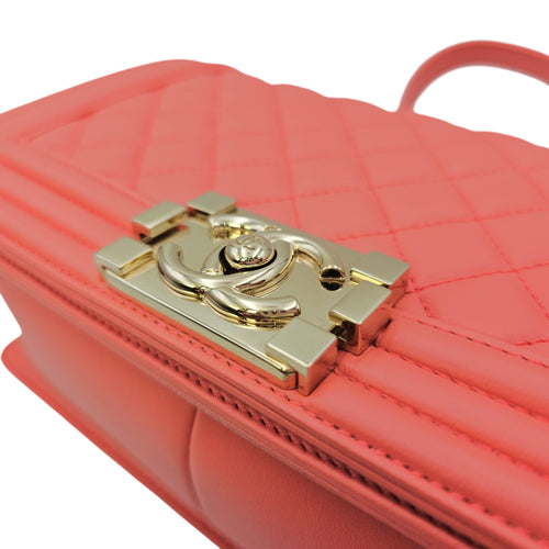 Boy Shoulder Bag in Calfskin Gold hardware