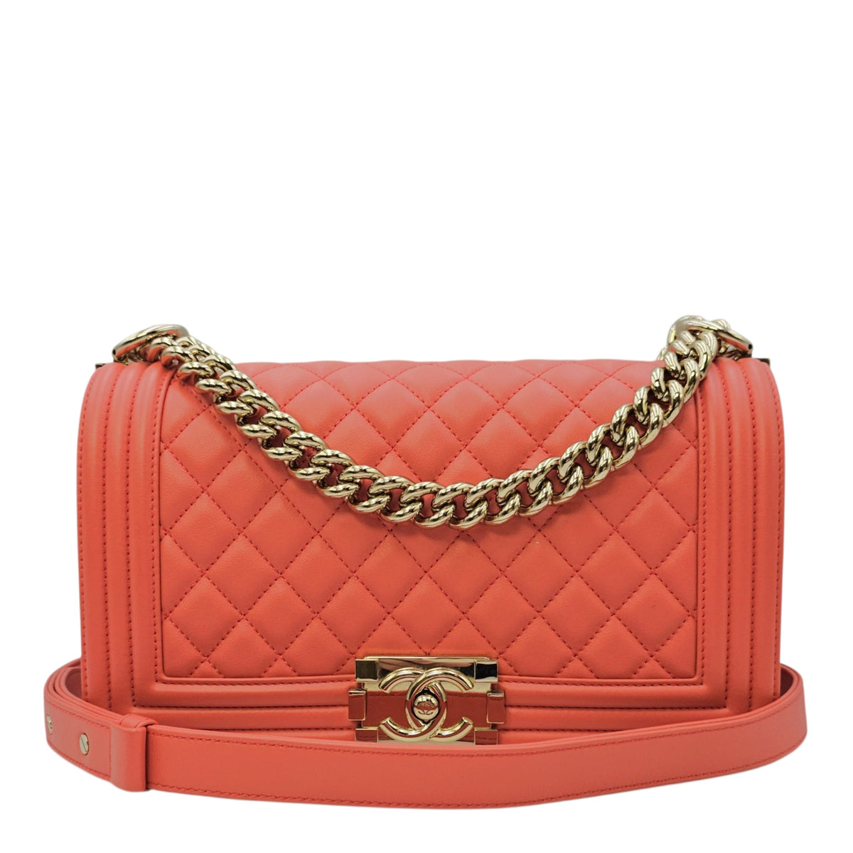 Boy Shoulder Bag in Calfskin Gold hardware