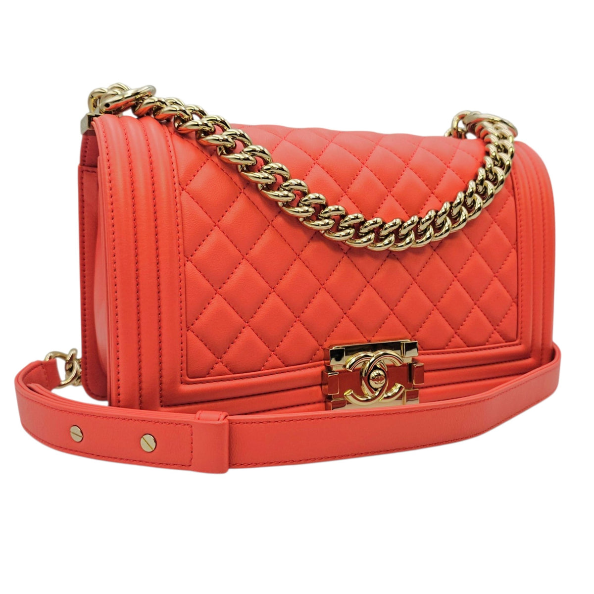 Boy Shoulder Bag in Calfskin Gold hardware