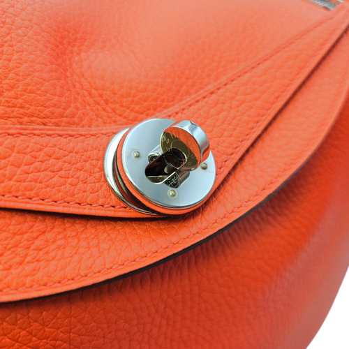 Lindy 26 Orange Poppy/Bordeaux  in Clemence Palladium hardware