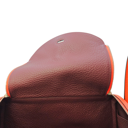 Lindy 26 Orange Poppy/Bordeaux  in Clemence Palladium hardware
