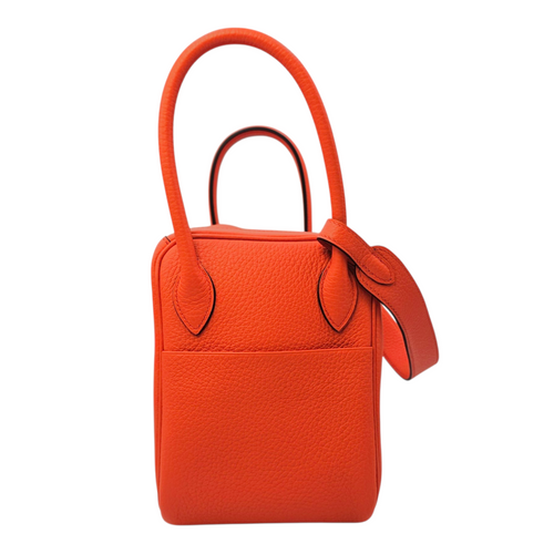 Lindy 26 Orange Poppy/Bordeaux  in Clemence Palladium hardware