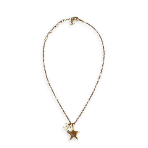 CC Logo Star  Gold Necklace  Gold hardware