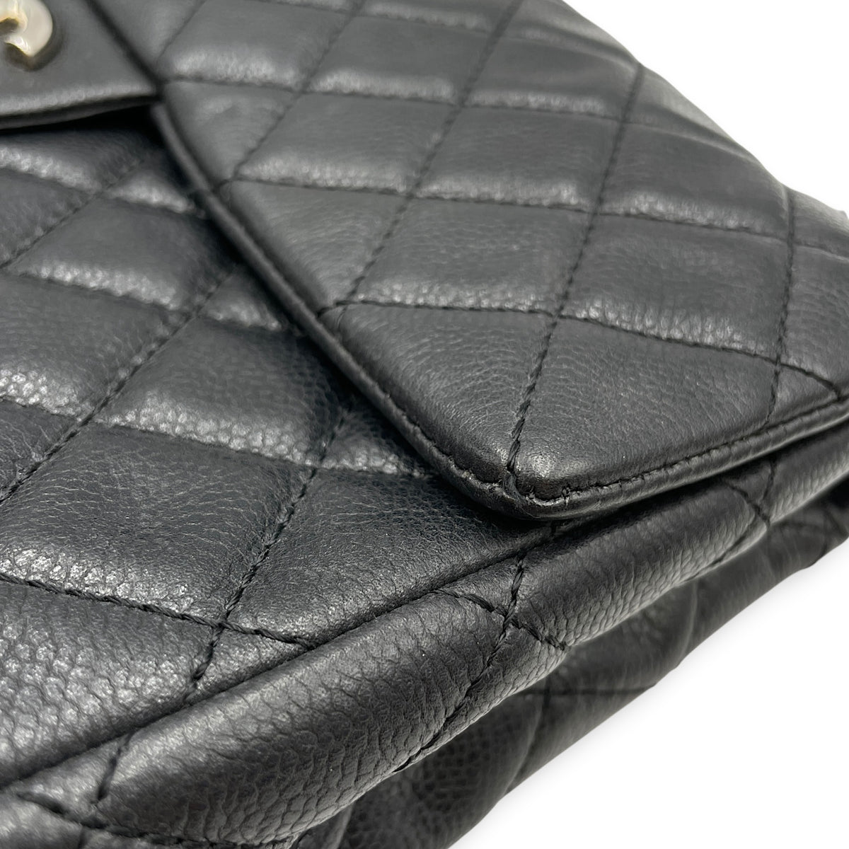 Timeless CC 33cm Black Shoulder Bag in Calfskin Silver hardware