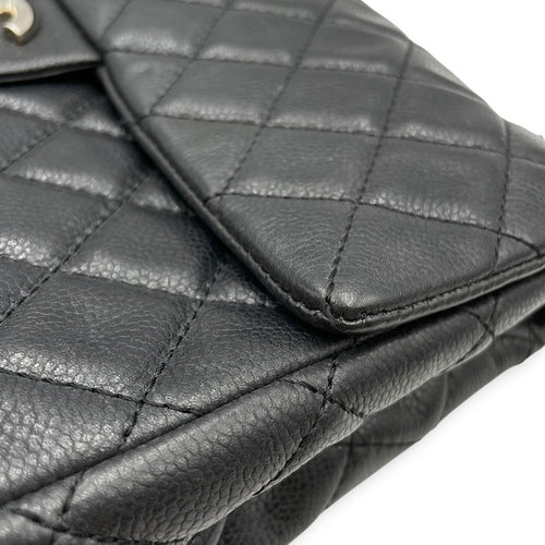 Timeless CC 33cm Black Shoulder Bag in Calfskin Silver hardware