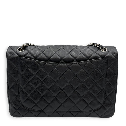 Timeless CC 33cm Black Shoulder Bag in Calfskin Silver hardware