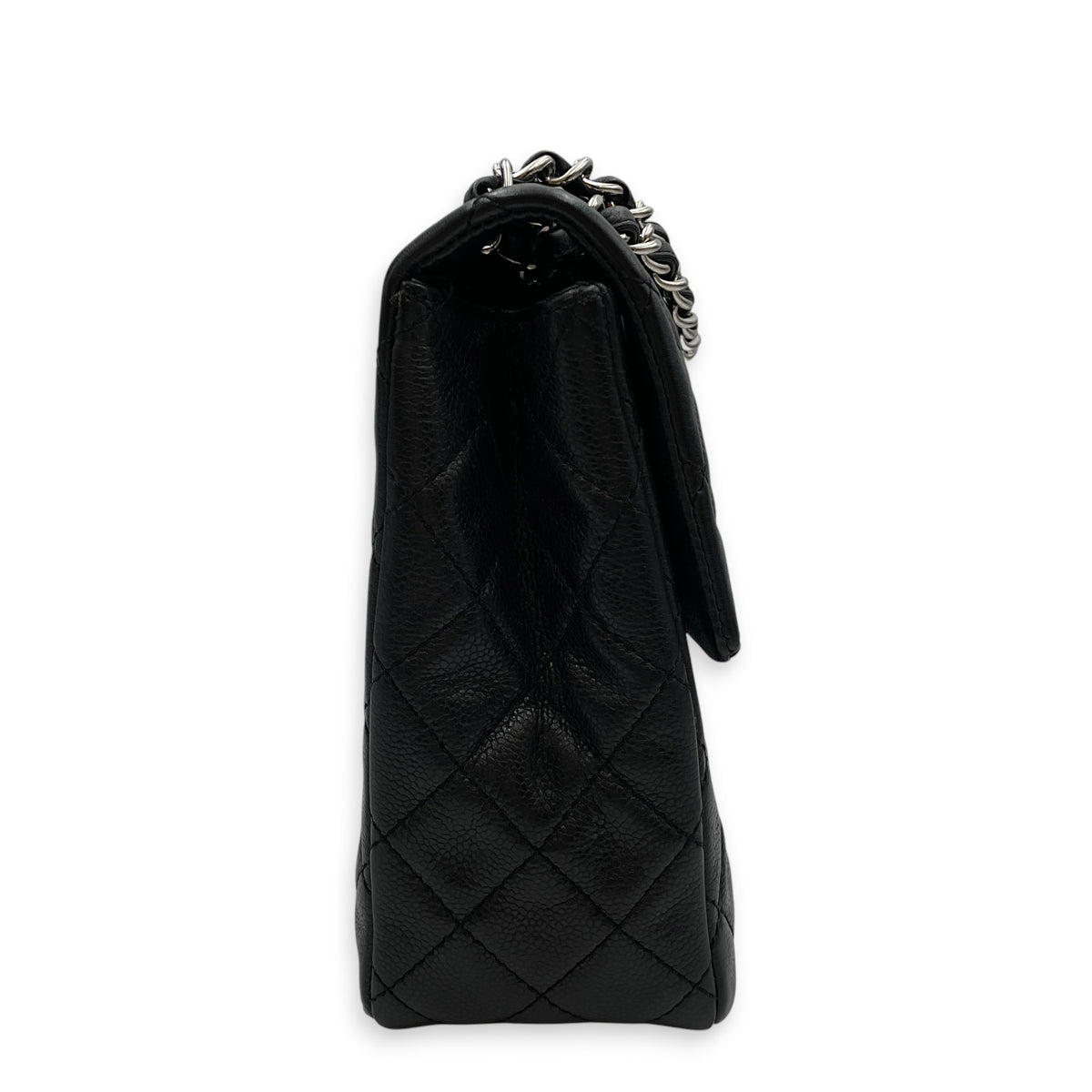 Timeless CC 33cm Black Shoulder Bag in Calfskin Silver hardware