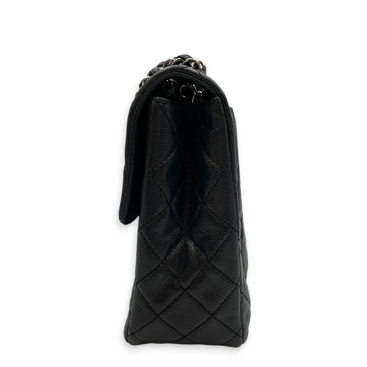 Timeless CC 33cm Black Shoulder Bag in Calfskin Silver hardware