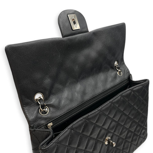 Timeless CC 33cm Black Shoulder Bag in Calfskin Silver hardware