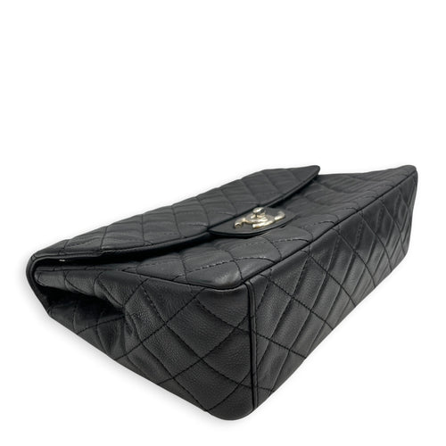 Timeless CC 33cm Black Shoulder Bag in Calfskin Silver hardware