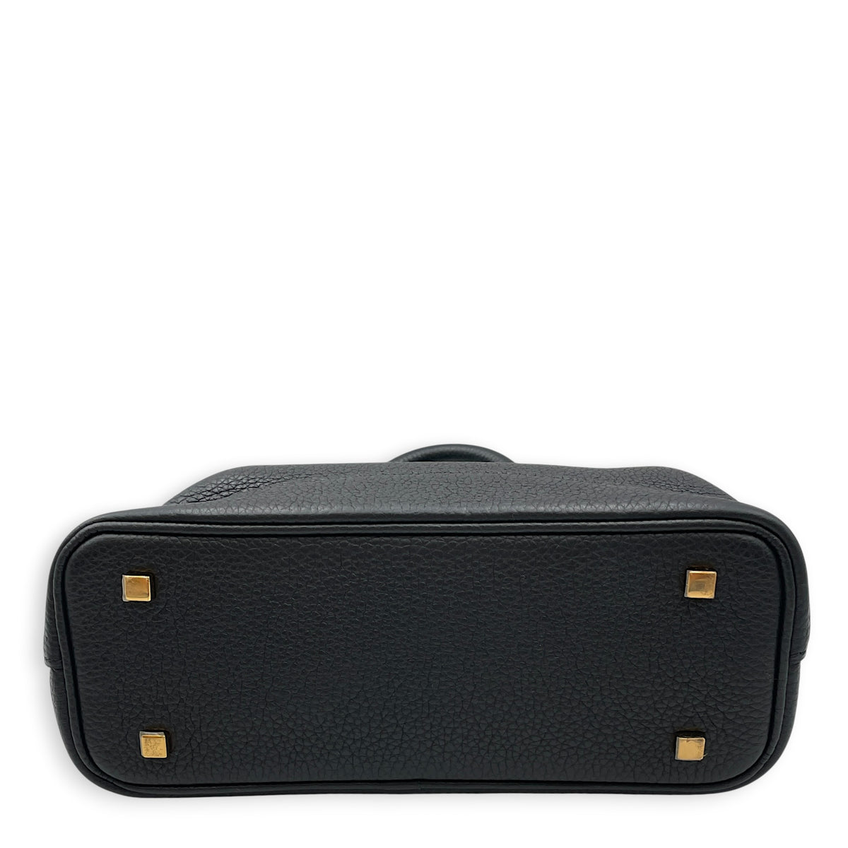 Gabrielle BB  Black Top Handle Bag in Calfskin Gold hardware