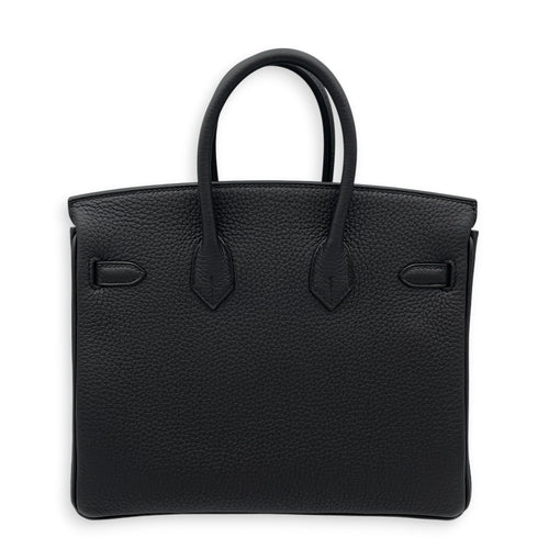 Birkin 25 Noir in Togo Gold hardware