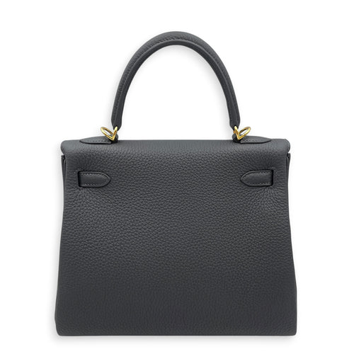 Kelly 25 Ardoise in Togo Gold hardware