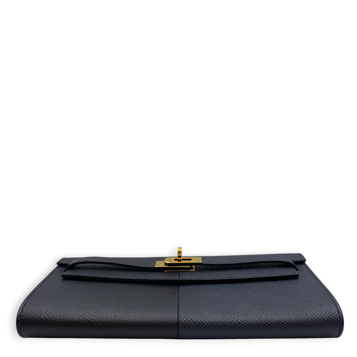 Kelly To Go Casaque Blue Indigo/Noir/Bleu frida Wallet in Epsom Gold hardware