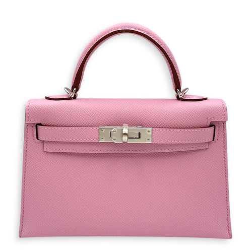 Sellier Kelly 20 Mauve Sylvestre in Epsom Palladium hardware