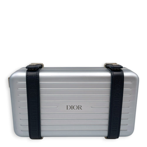 Dior x Rimowa Aluminium Silver Crossbody Bag Silver hardware