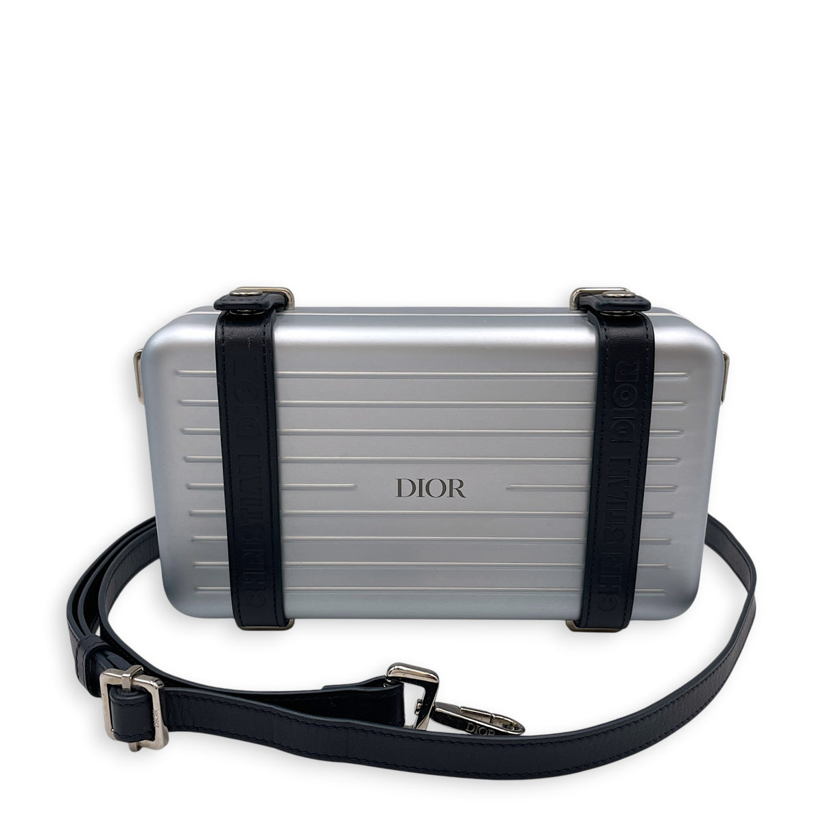 Dior x Rimowa Aluminium Silver Crossbody Bag Silver hardware