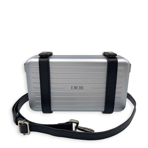 Dior x Rimowa Aluminium Silver Crossbody Bag Silver hardware