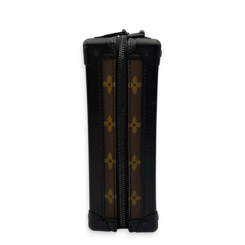 Vertical Soft Trunk  Brown Crossbody Bag in Monogram Coated Canvas PVD hardware
