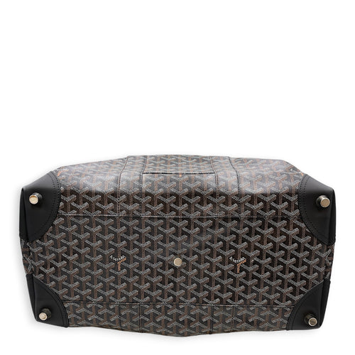 Duffle bag Black Duffle Bag in Coated Canvas Silver hardware