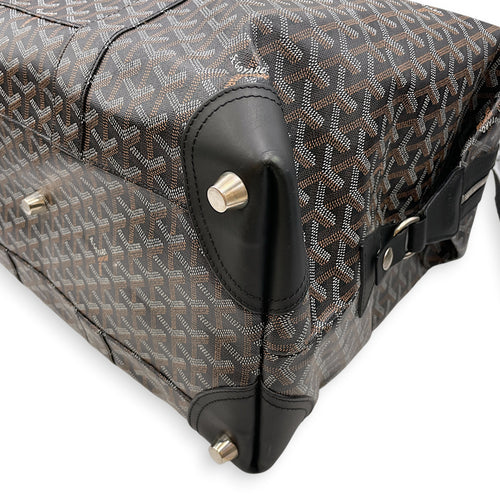 Duffle bag Black Duffle Bag in Coated Canvas Silver hardware