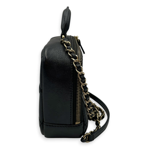 CC Trip Vanity Case  Black Vanity Bag in Lambskin Light Gold hardware
