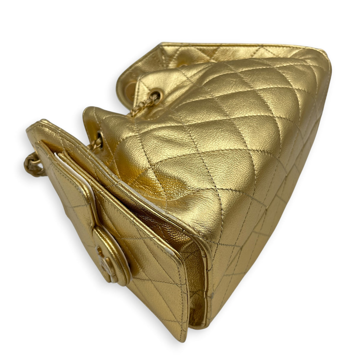C25  Mini Gold Shoulder  in Lambskin Gold hardware