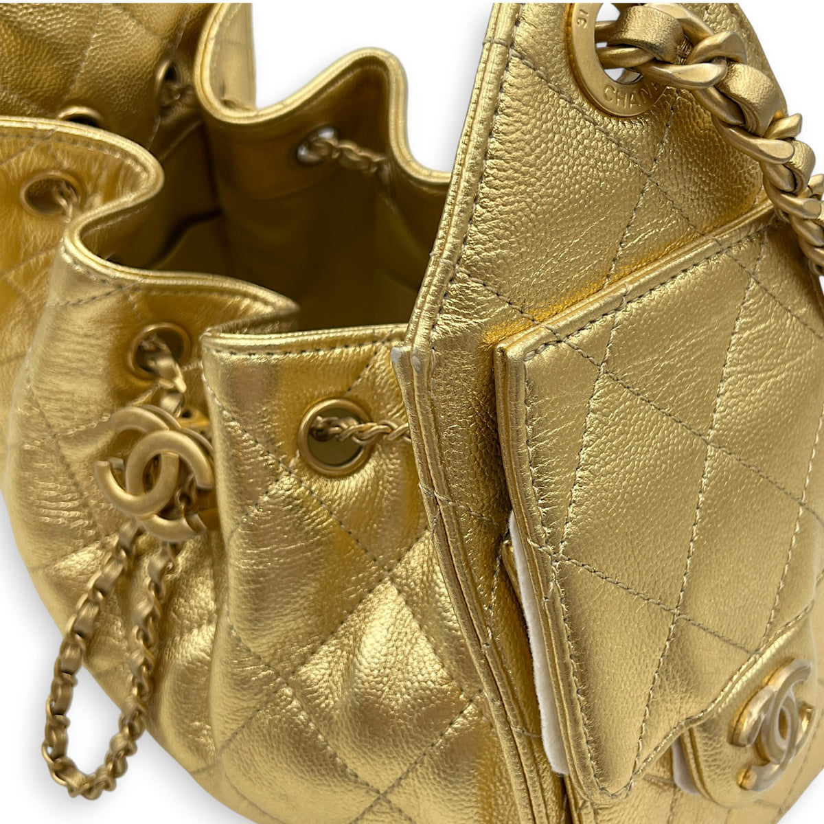 C25  Mini Gold Shoulder  in Lambskin Gold hardware