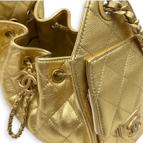 C25  Mini Gold Shoulder  in Lambskin Gold hardware
