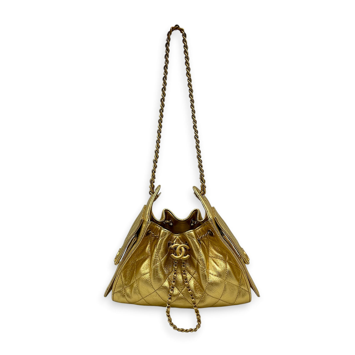 C25  Mini Gold Shoulder  in Lambskin Gold hardware