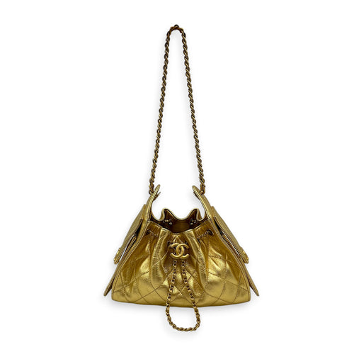 C25  Mini Gold Shoulder  in Lambskin Gold hardware