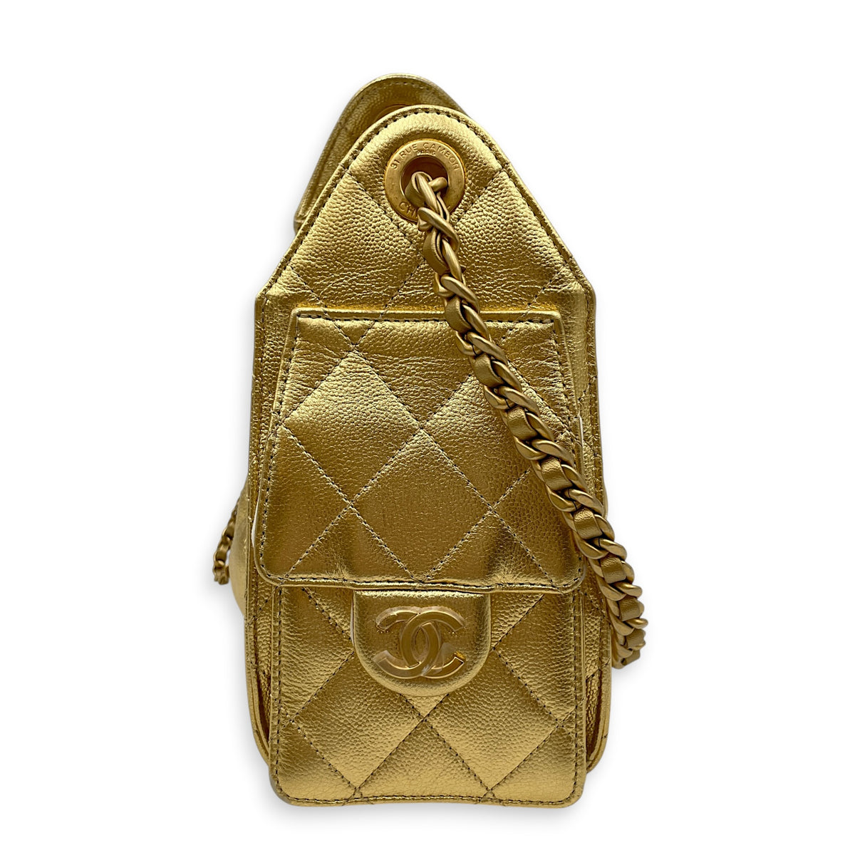 C25  Mini Gold Shoulder  in Lambskin Gold hardware