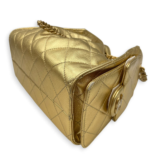C25  Mini Gold Shoulder  in Lambskin Gold hardware