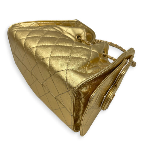 C25  Mini Gold Shoulder  in Lambskin Gold hardware