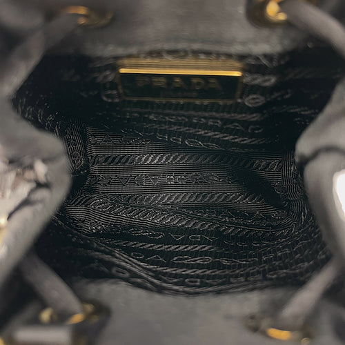 Bucket Mini Black Bucket Bag in Sequins Gold hardware