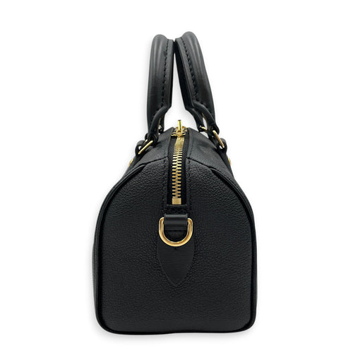 Speedy Bandouliere 20 Noir Top Handle Bag in Monogram Empreinte Leather Gold hardware
